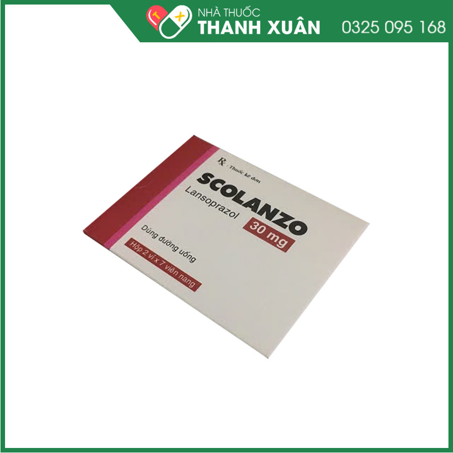 Scolanzo 30mg giúp giảm tiết acid dạ dày, điều trị viêm loét dạ dày - tá tràng và trào ngược dạ dày